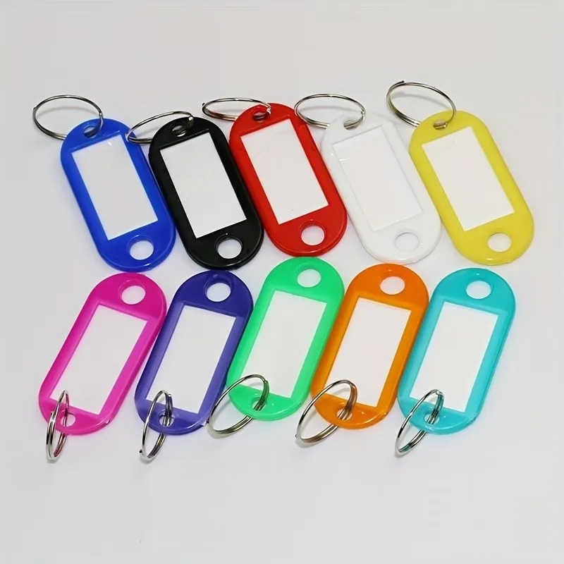 Random Color Assortment Blank Luggage Tags, 88 pcs, Travel Luggage ID, Clear Information Display for Hotel Room Number Tags