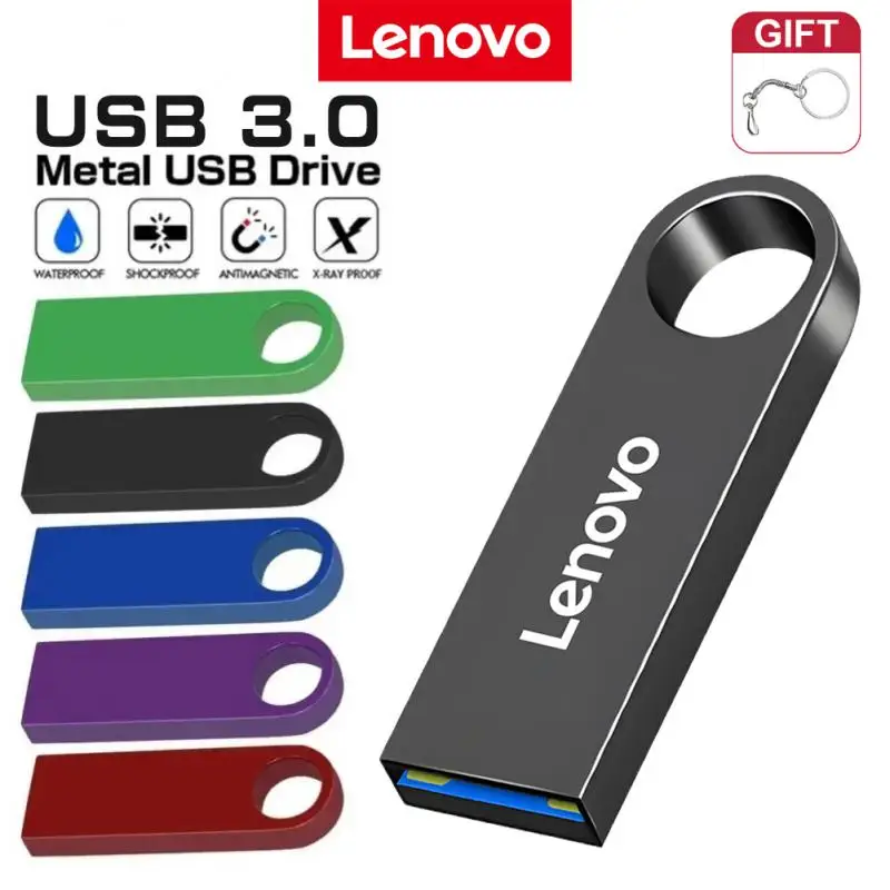 Lenovo 3.0 USB Flash Drive Metal High-Speed Pen Drive 2TB 1TB 512GB Waterproof Type-C Usb PenDrive For Computer Storage Devices