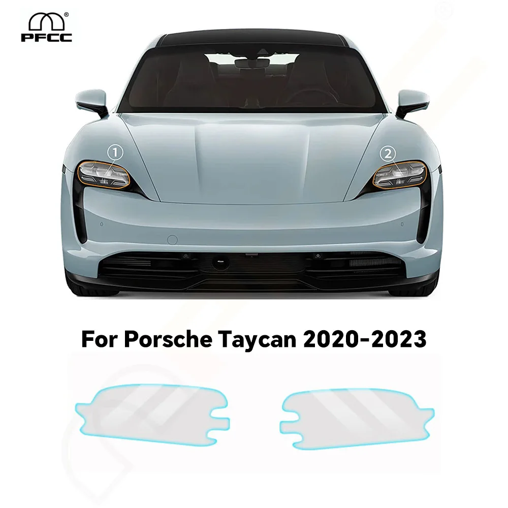 

For Porsche Taycan 2020-2023 Car Headlight Rearview Paint Protection Film Pre-cut PPF Bra Resistant Repairable Invisible Cover