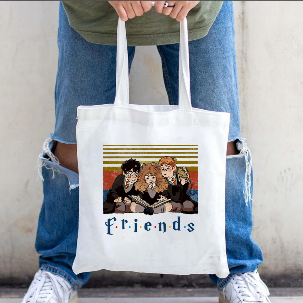 

Сумка-тоут женская холщовая с рисунком, сумочка на плечо с забавным рисунком «Волшебный мир», Экологически чистая вместительная сумка для покупок