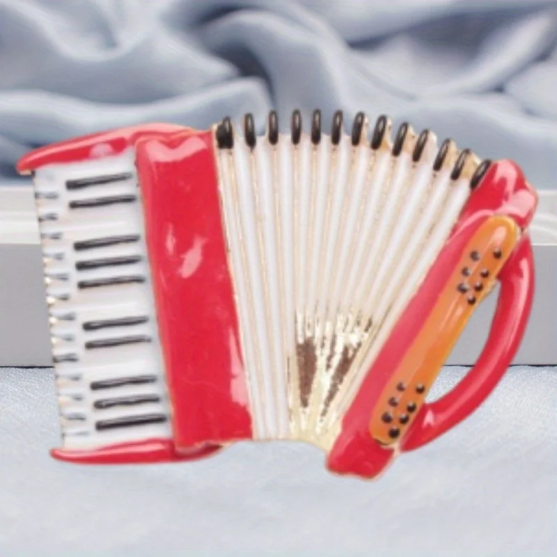 Retro Casual Accordion Brooch Unisex Enamel Pin Party Accessory Gift