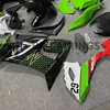 カワサキニンジャ用カスタムフェアリングキット,グリーンとブラックセット,zx10r 08 09 10 ZX-10R 2008 2009 2010 4