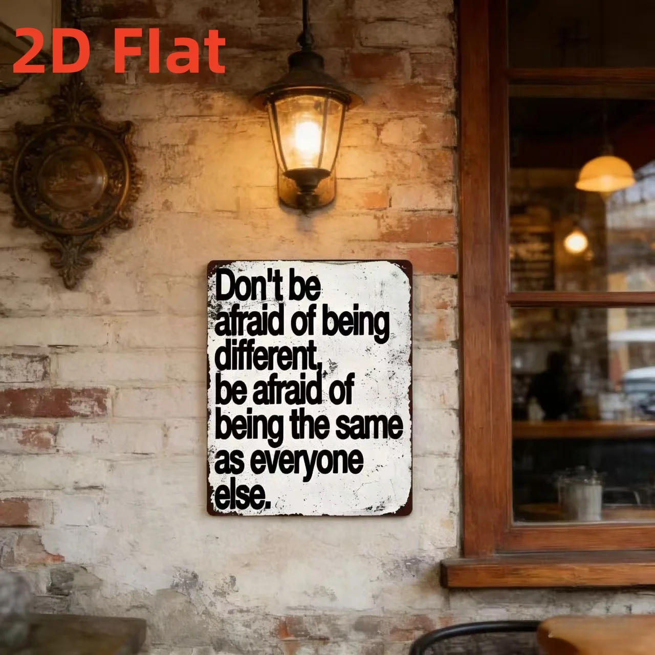 2D Flat, Wood Wall Plaque 