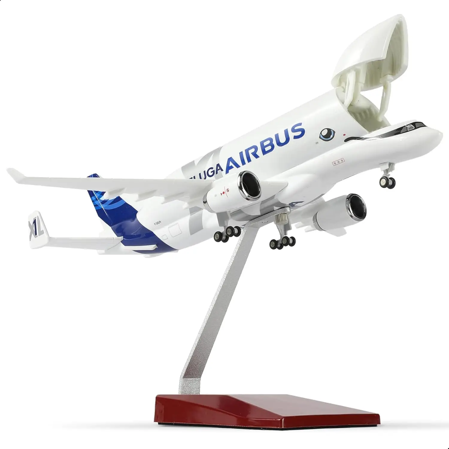 30cm A330 Beluga aircraft model kit with openable cabin display stand. It is suitable for adult aviation collectors or gift