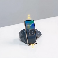 Mini Magnetic Car Phone Holder - Steering Wheel Mount with Suction Magnet for All Phones