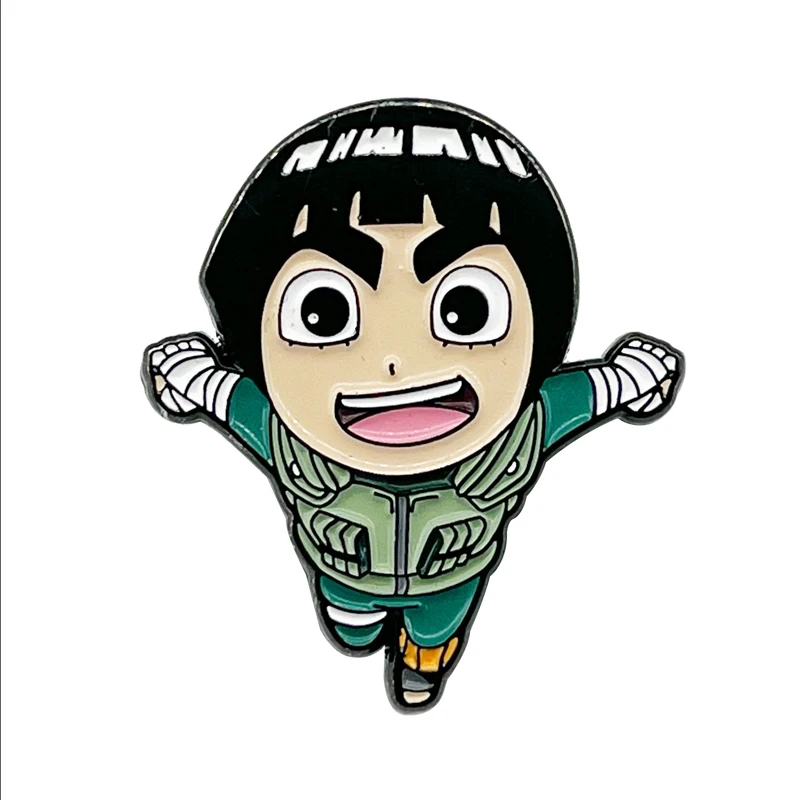 Naruto animação periféricos xiao li broche locke lee crachá saco de escola decorativo colar pino dos desenhos animados broche produtos atacado