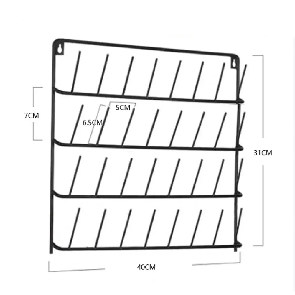Thread Spool Rack Wall Storage Holder Rustproof Corrosion Resistant Wall Mount Thread Spool Holder Earrings Necklaces Organizer