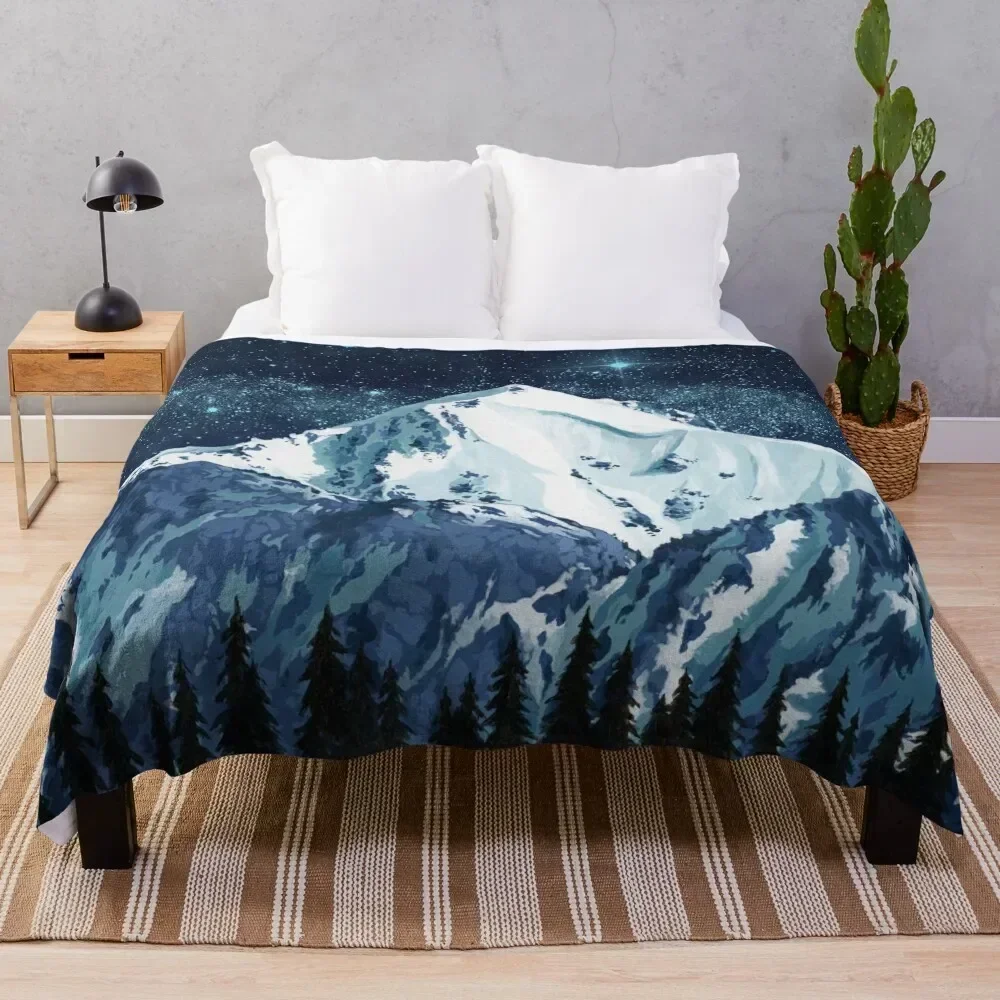 

Alaska Night Sky 1 Throw Blanket Cozy Light Blanket for Travel Camping Picnic