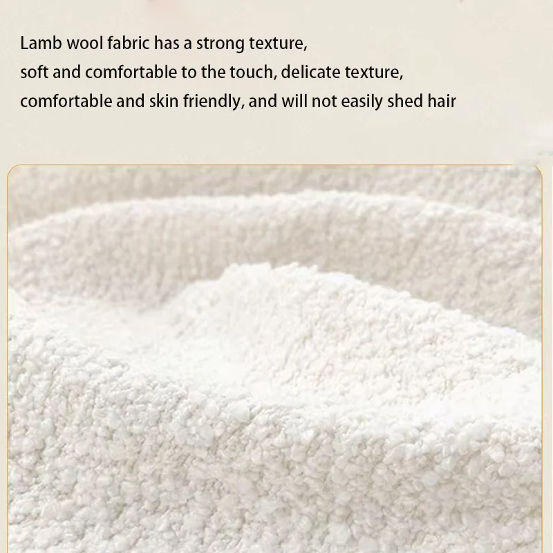 White Nordic Luxury Lamb Fleece Lazy Sofa Chair Living Room Single Casual Back Chair Bedroom Dresser Chair Balcony Coffee Chair