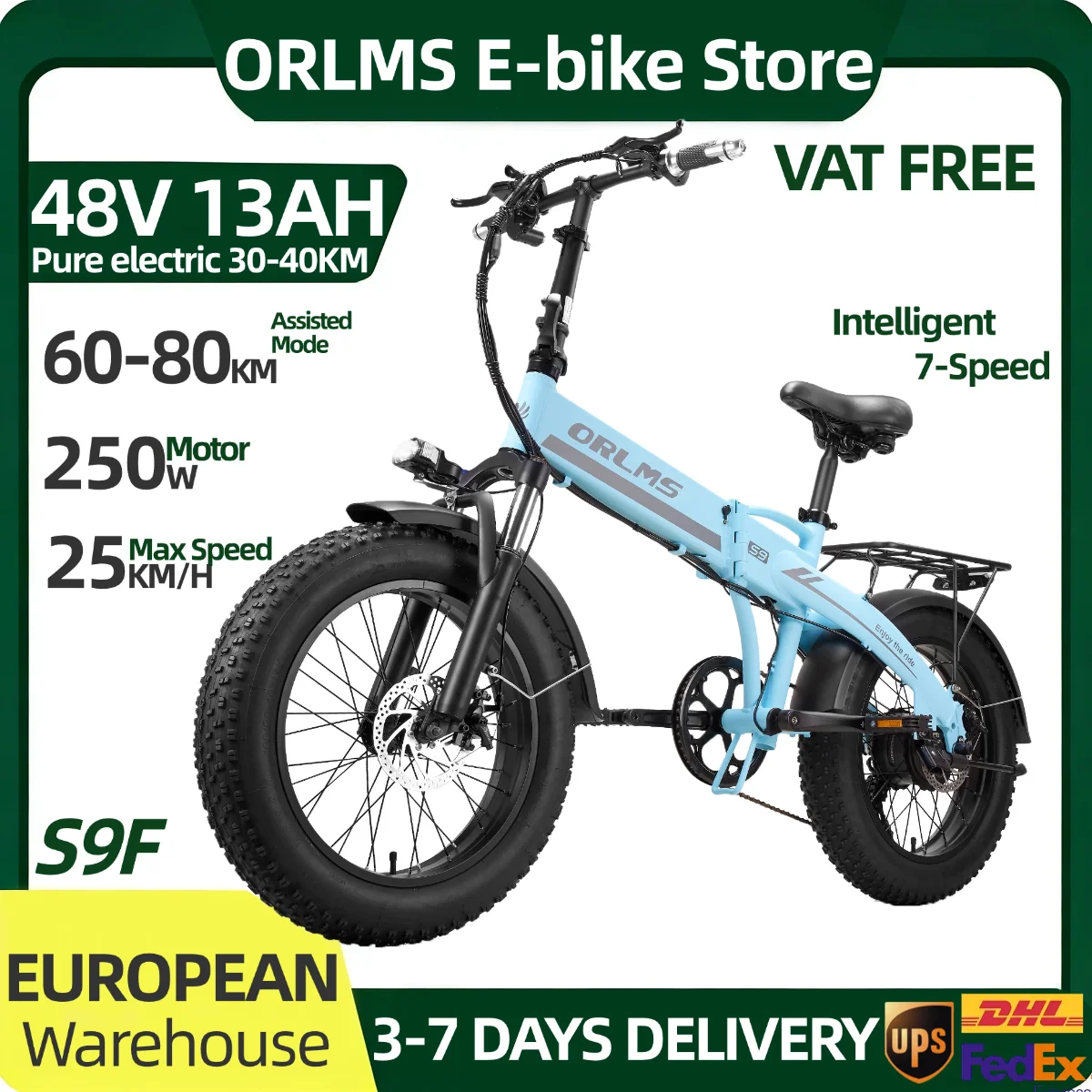 ORLMS SF9 48V 13AH Elektrofahrrad für Erwachsene, 20*4 Zoll Fat Tire …