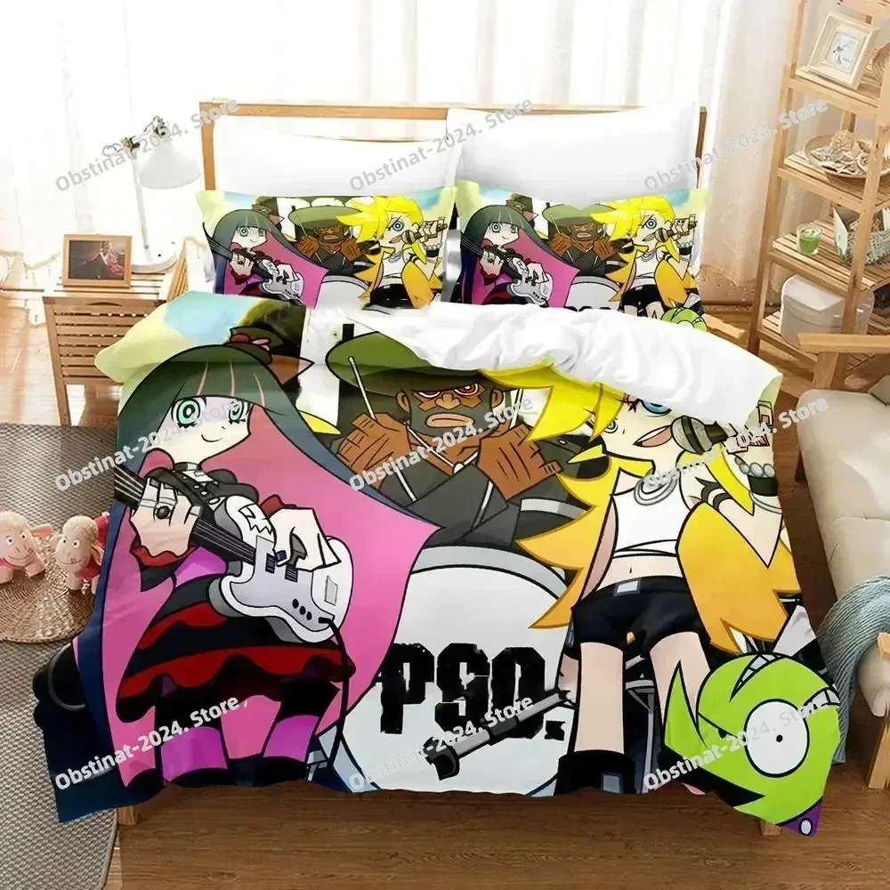 

Anime Panty Stocking Garterbelt Bedding Set Boys Girls Twin Queen Size Duvet Cover Pillowcase Bed Kids Adult Home Textileextile