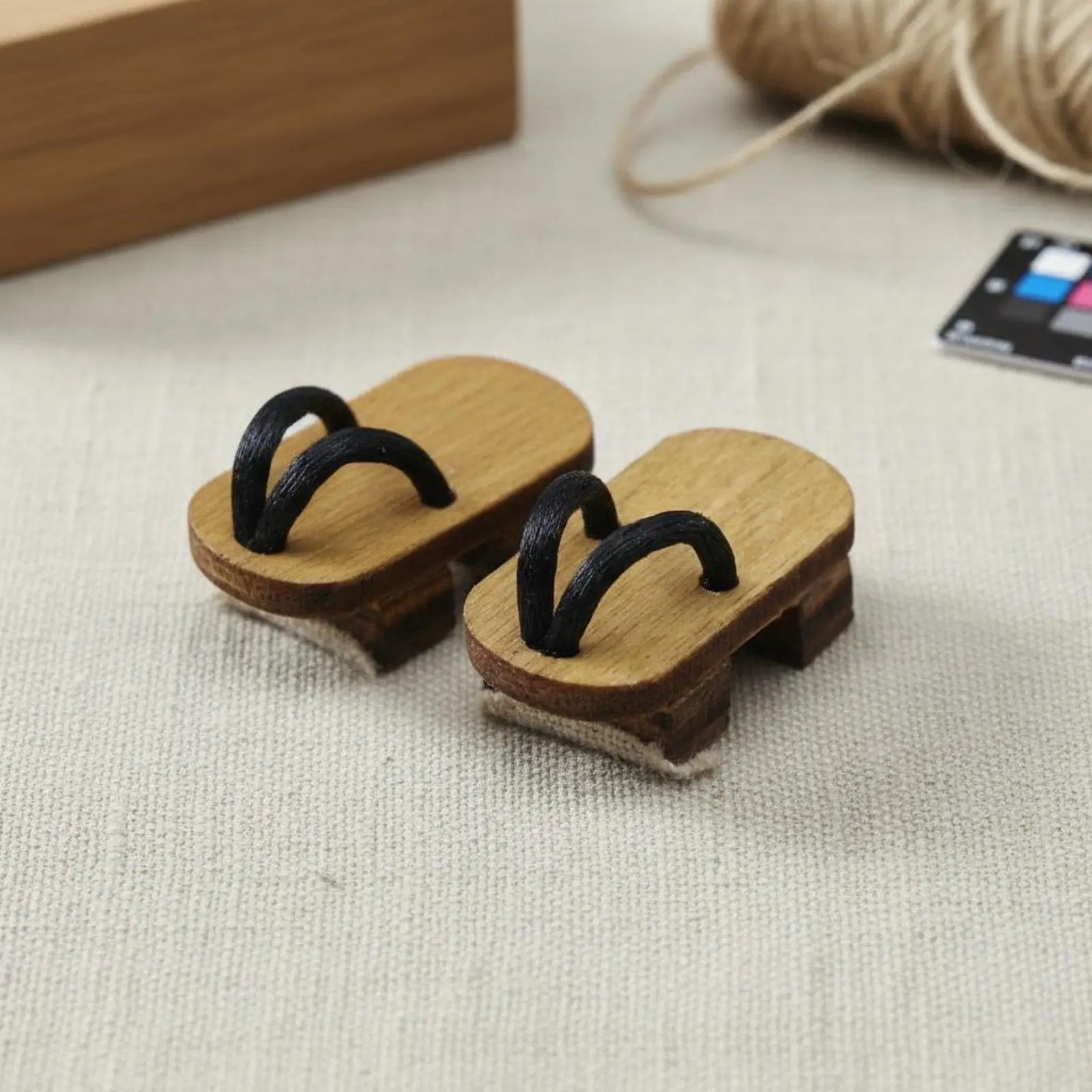 Japanese Style Doll Clogs Realistic Wooden Sandals Footwear for Dolls Miniature Shoe for