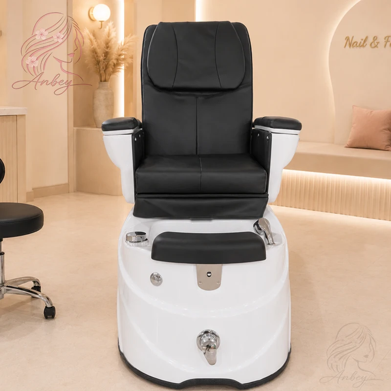 Professional Luxury Electric Foot Therapy Chair ABS Waterproof Heat Massage Pedicure Bed For Nail Spa Beauty Salon