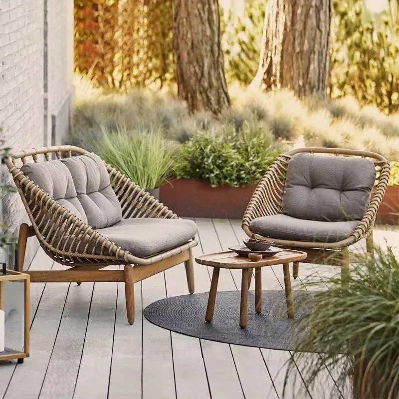for Modern Design Durable Outdoor Furniture Sofa Set Garden Teak Dining Table Chair Set Hotel Garden Furniture