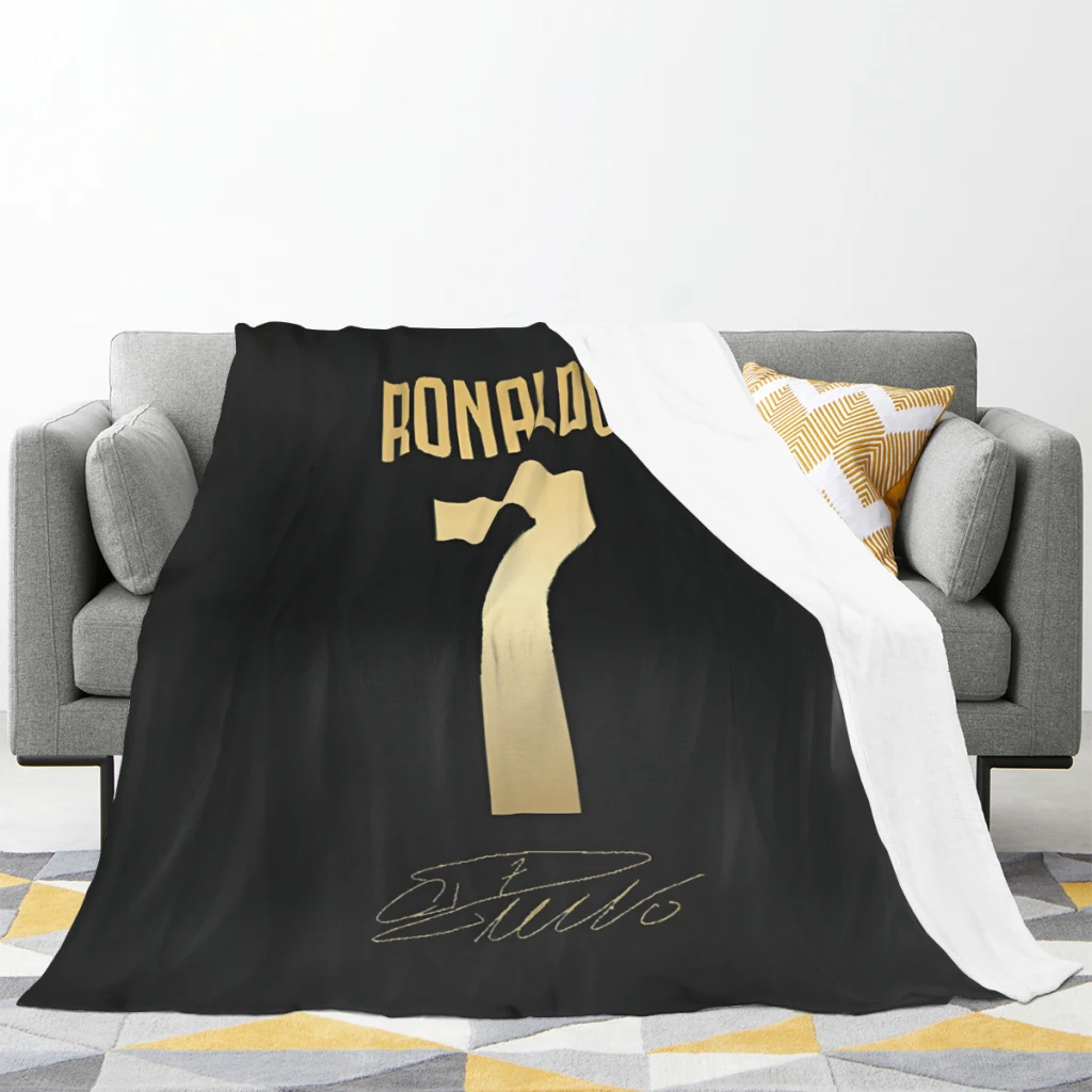 CR7-Cristiano Comfortable Flanne Blanket Soft comforter sets throw for Couch Warm Flannel Blankets Bedroom Décor