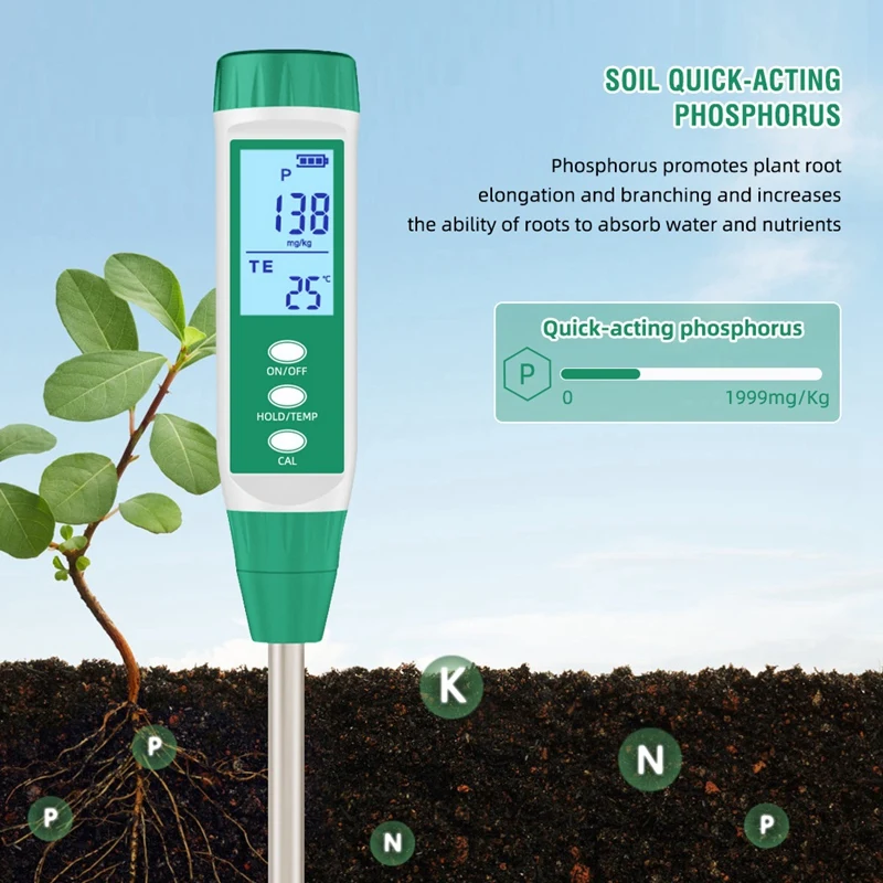 Soil Tester, Fertiliser Tester Analyser For Use In Potting And Planting Farms Gardening