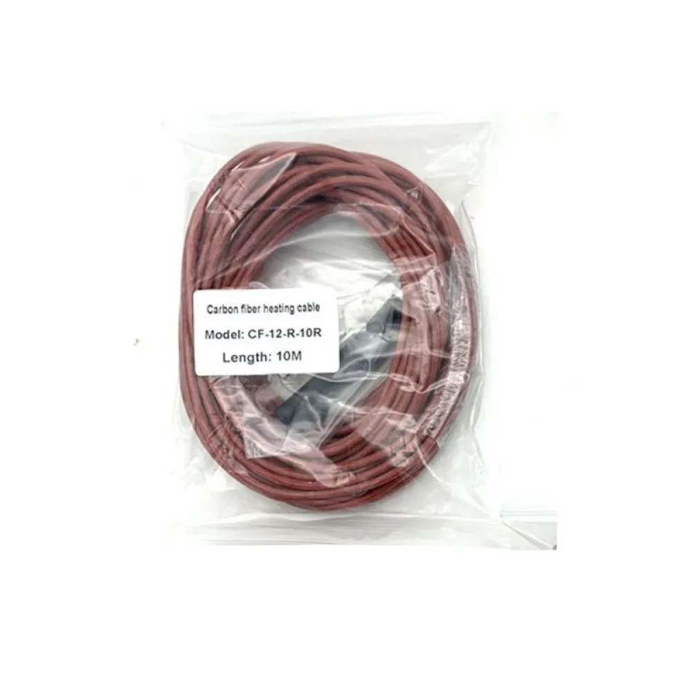 Silicone Insulated Carbon Fiber Heating Wire 12K Heat Conductor 33ohmm Resistance 50m Length Optional Red Color
