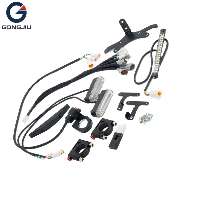 Motorcycle & E-Bike LED Turn Signal Light Set, 4 Pcs, Front & Rear 12V Indicators