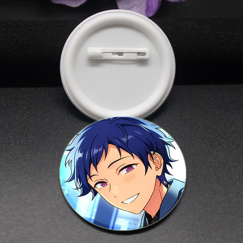 Ensemble Stars Lapel Pins Round Anime Brooch Yuzuru Fushimi Badge for Backpack Clothes Enamel Pin Cartoon Cosplay Gift Accessory