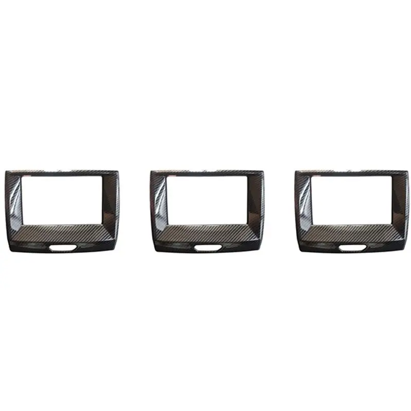 

Unique 3X For Ford Ranger Everest Endeavor 2015+ Carbon Fiber Inner Center Navigation Cover Trim Frame Decorator
