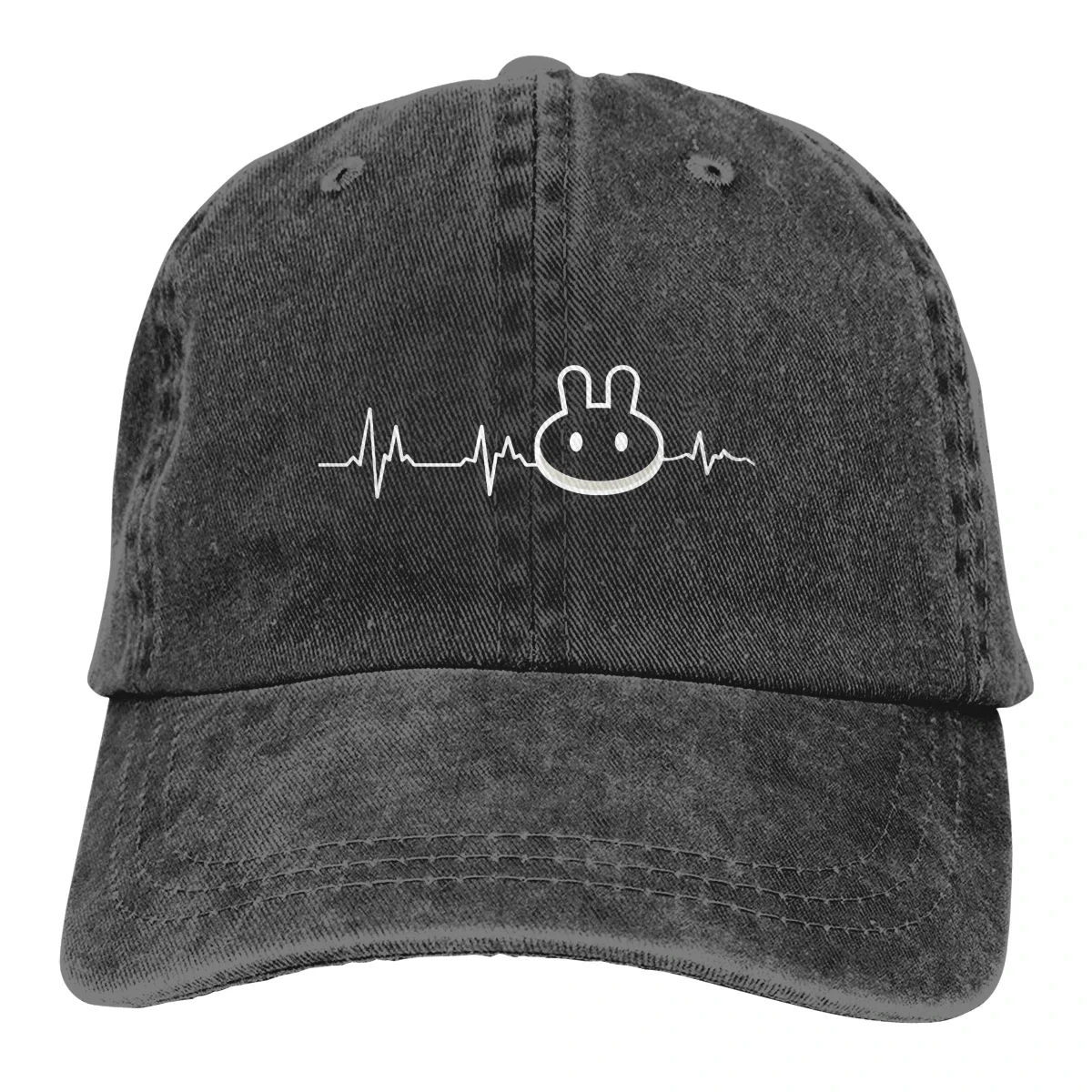 Washed Men's Baseball Cap To The Moon Heartbeat Trucker Snapback Caps Dad Hat PancakeSwap Cake Crypto Miners Golf Hats