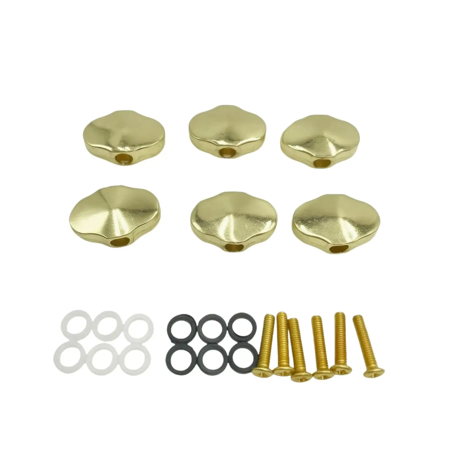Elegant Flower Design Tuning Peg Handles Zinc Alloy Guitar Knobs with Screws for Guitar Tuning Device Acoustic Electric