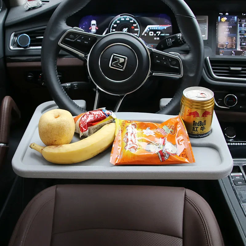 Car Steering Wheel Portable Dining Table Laptop Computer Desk In-car Eat Work Desk Drink Food Coffee Books Holder