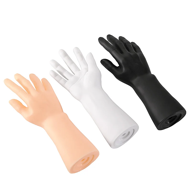 A Pair of Simulated PVC Male Hand Mannequin Standing Hard Men\'s Hand Model Gloves Ring Display Props