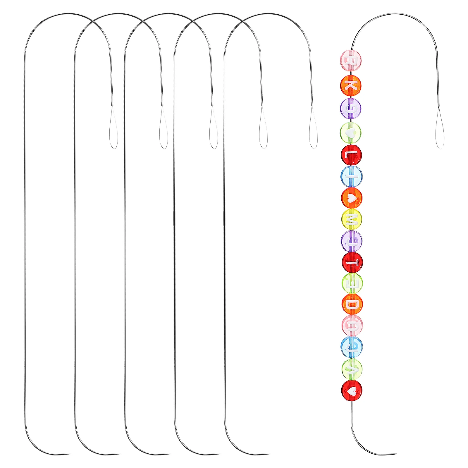 

6 Pcs Metal Threader for Diy Beads Chain Clay Bead Spinners Tool Crafts Clay Beads Tool Jewelry Making Glass Projects