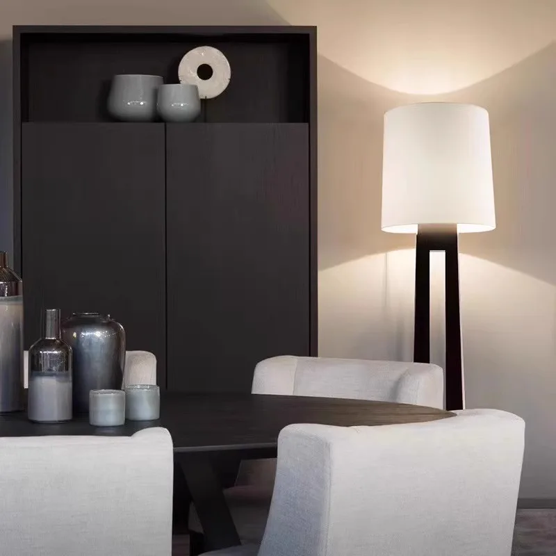 Modern Home Decor Minimalistische stoffen vloerlamp Geschikt voor woonkamers Slaapkamer Studeerkamer Standaardlamp Binnenverlichting Armaturen