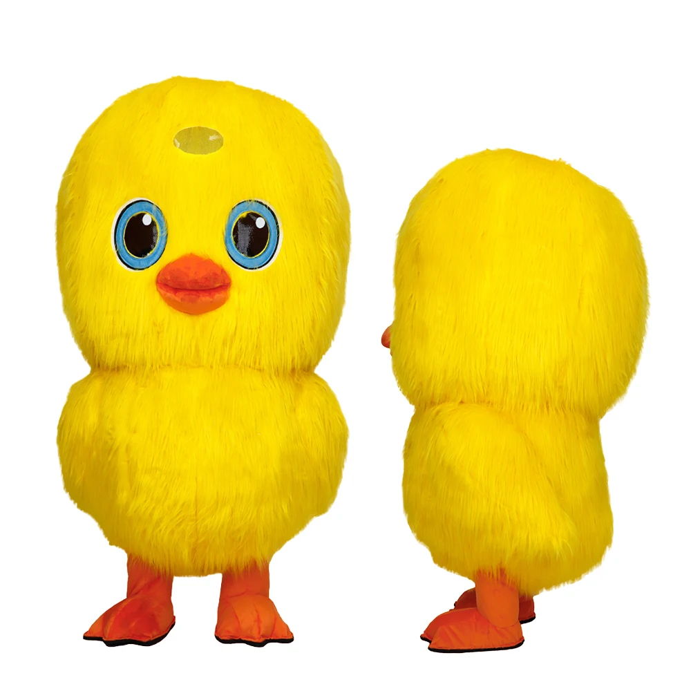 

Little Yellow Chicken Inflatable Costume Character Cosplay Animal Halloween Carnival Party Performance Prop Costume