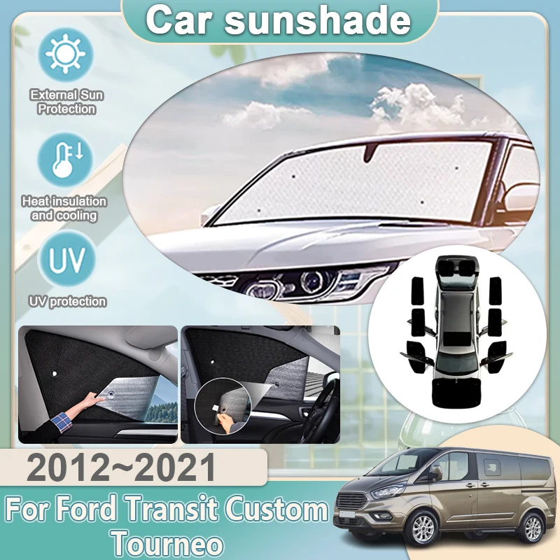 

For Ford Transit Custom Tourneo 2012~2021 2018 Full Coverages Sunshades Reflector Shade Visor Sunscreen Window Protection Shades