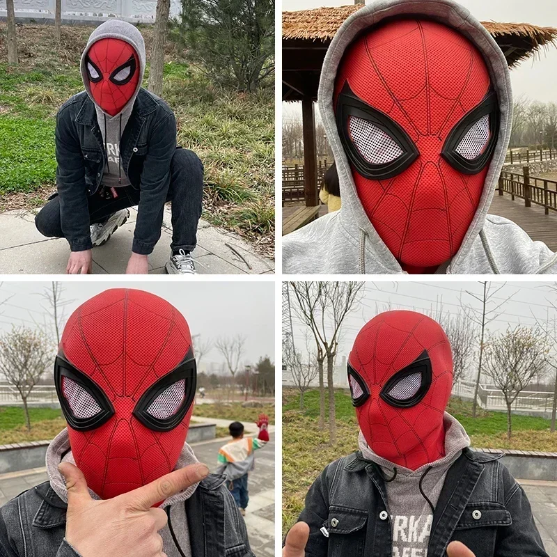 Marvel Spiderman Cosplay Masks Peter Parker Spider-Man Figures Movie Hood Headgear Toys For Women Men Children Birthday Gift