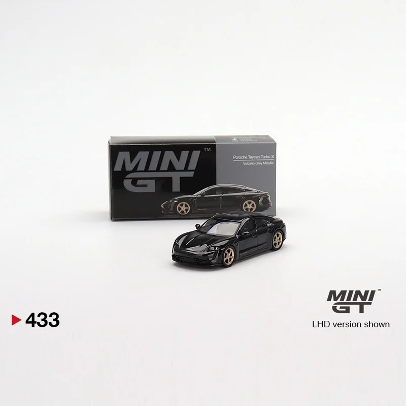 MINI GT 1:64 Taycan Taycan Turbo S Porsche Alloy die-cast miniature model, adult decoration, boy toy, children's holiday gift
