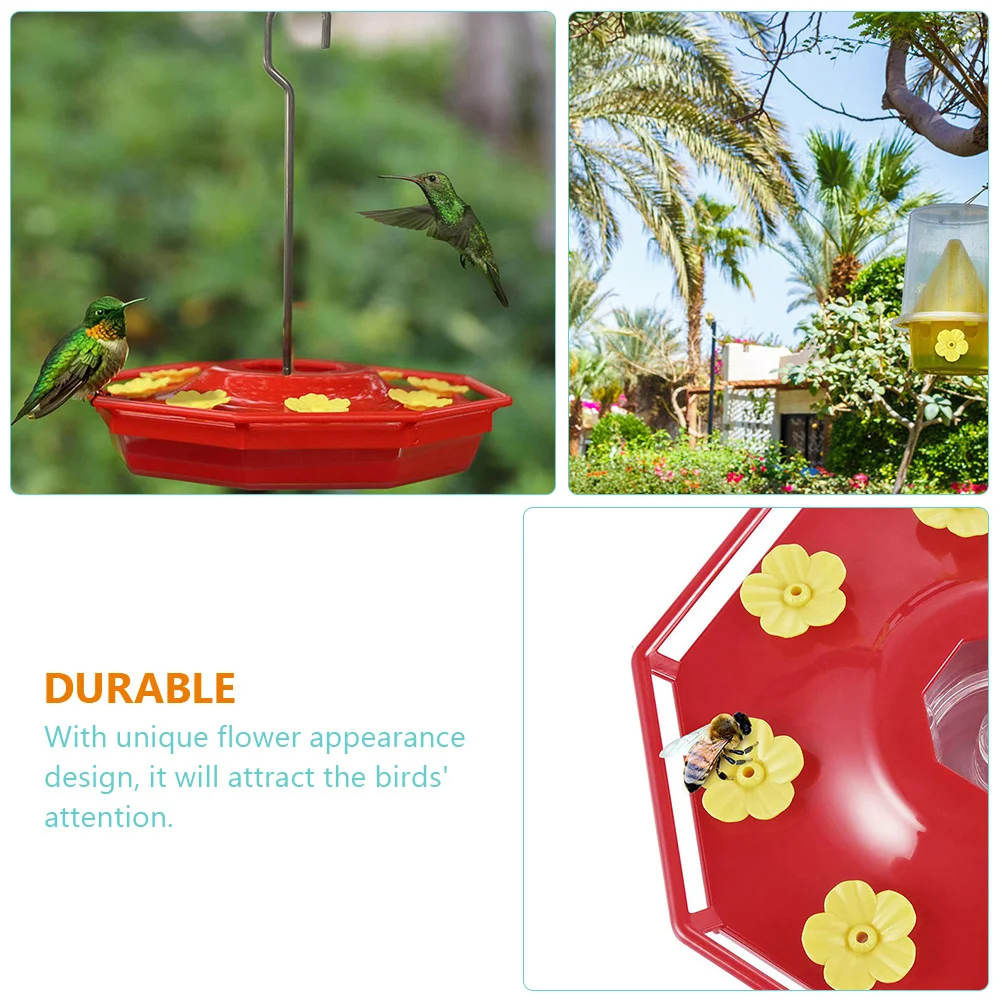 

16Pcs Bird Feeder Decorative Flower Replacement Feeding Ports Hummingbird Feeder Parts Outdoor Garden Supplies