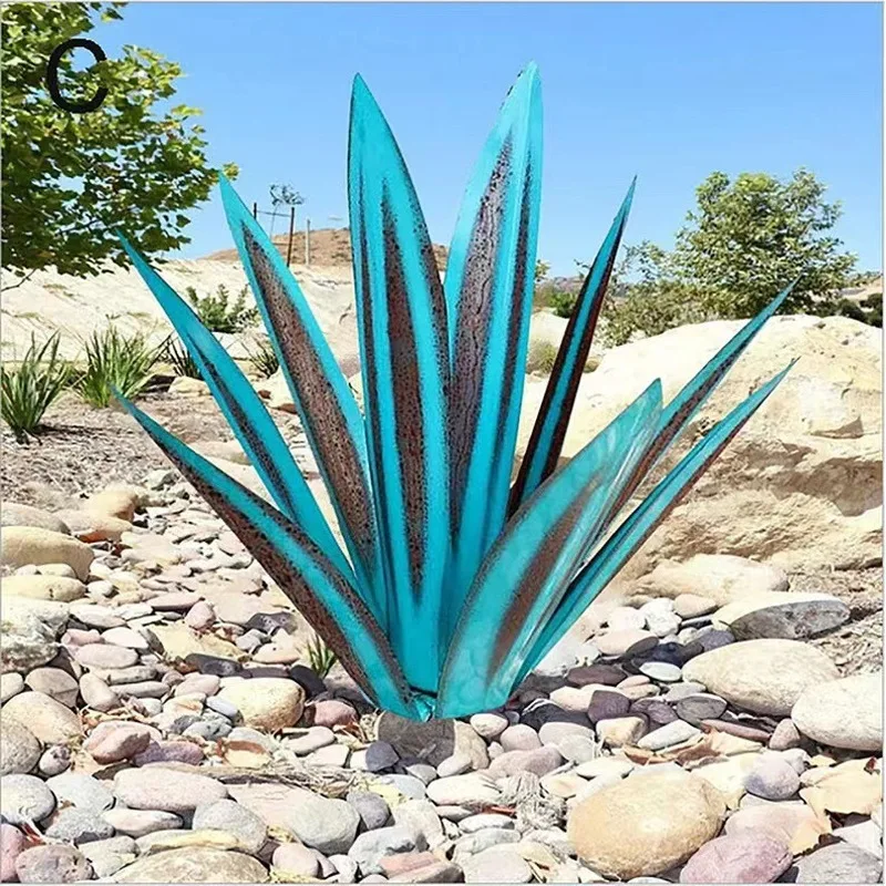 Cross-border new product: Agave plant iron art, ramie plant, century tree craft, outdoor courtyard garden creative decoration