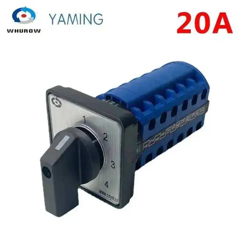 LW26-32/6 LW28-20 Four Positions 6 Poles 20A 32A 690V Silver Contact Universal Changeover Switching Rotary Motor Cam Switch - view 4