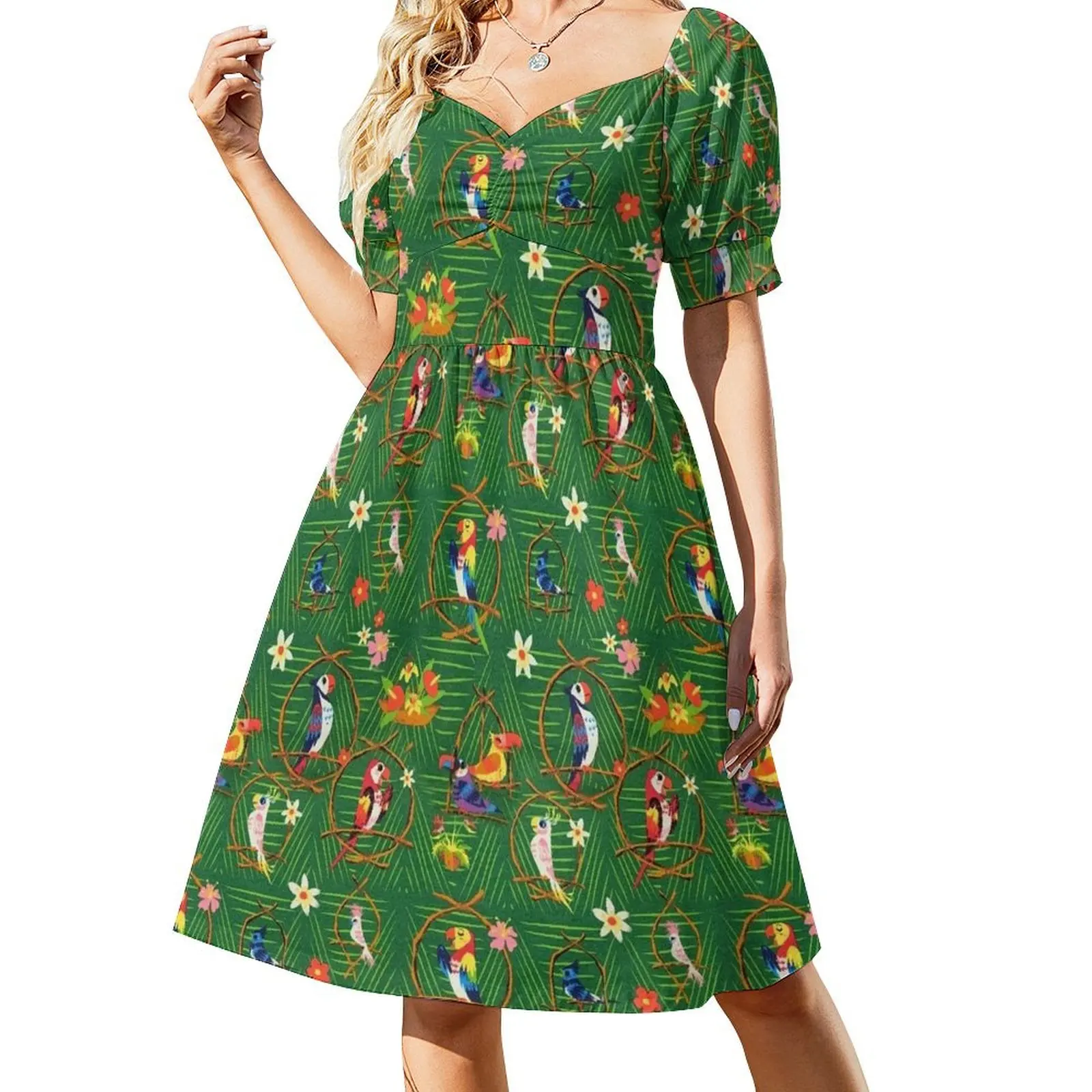 

Enchanted Tiki Room Short Sleeved Dress dresses korean style clothes for women african dresses for woman Dress