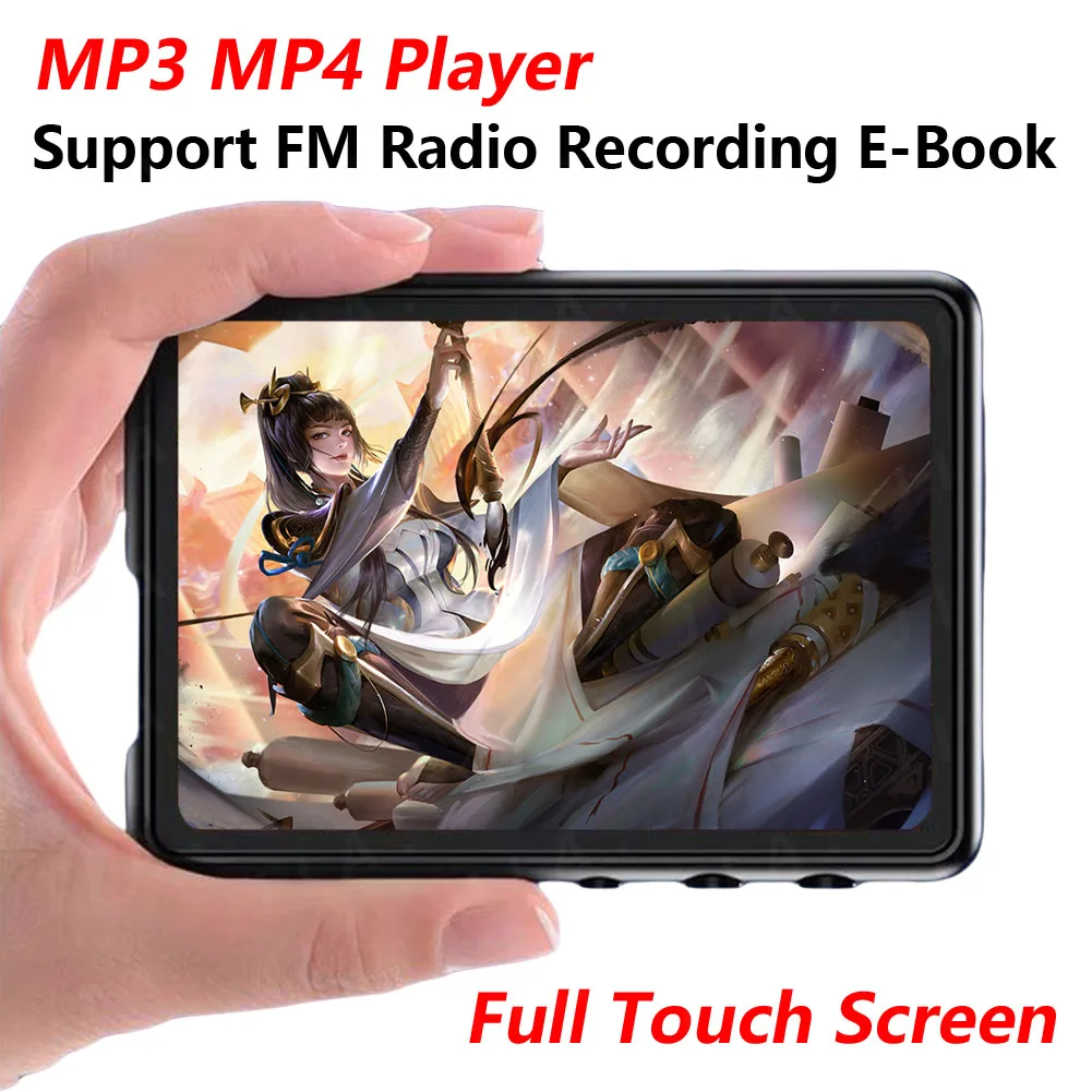 Portable MP3 Player Bluetooth 5.0 Music Stereo Speaker Mini MP4 Video Playback With LED Screen FM Radio Recording For Walkman