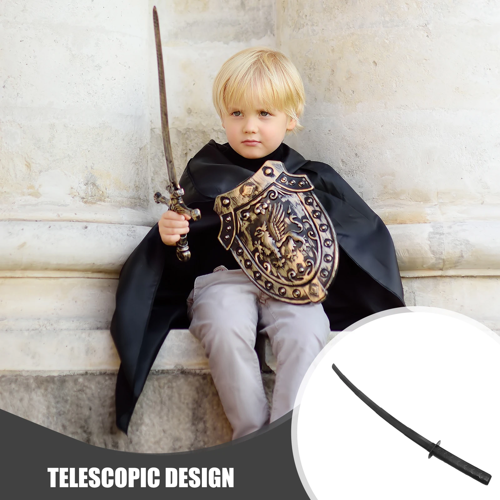 Épée de Cosplay rétractable en plastique léger, accessoire de Performance, clôture, jeu de fête, épées rétractables sûres