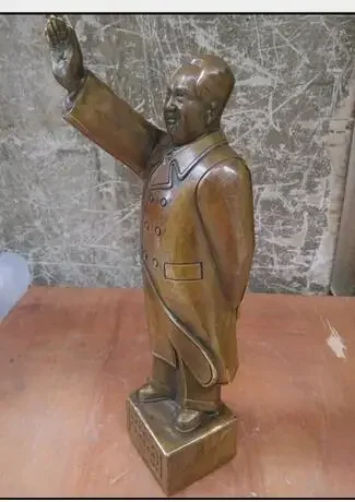 

Copper Chinese Decorated Metal s China BRASS Statue Of Chairman Mao room decoration office accessories