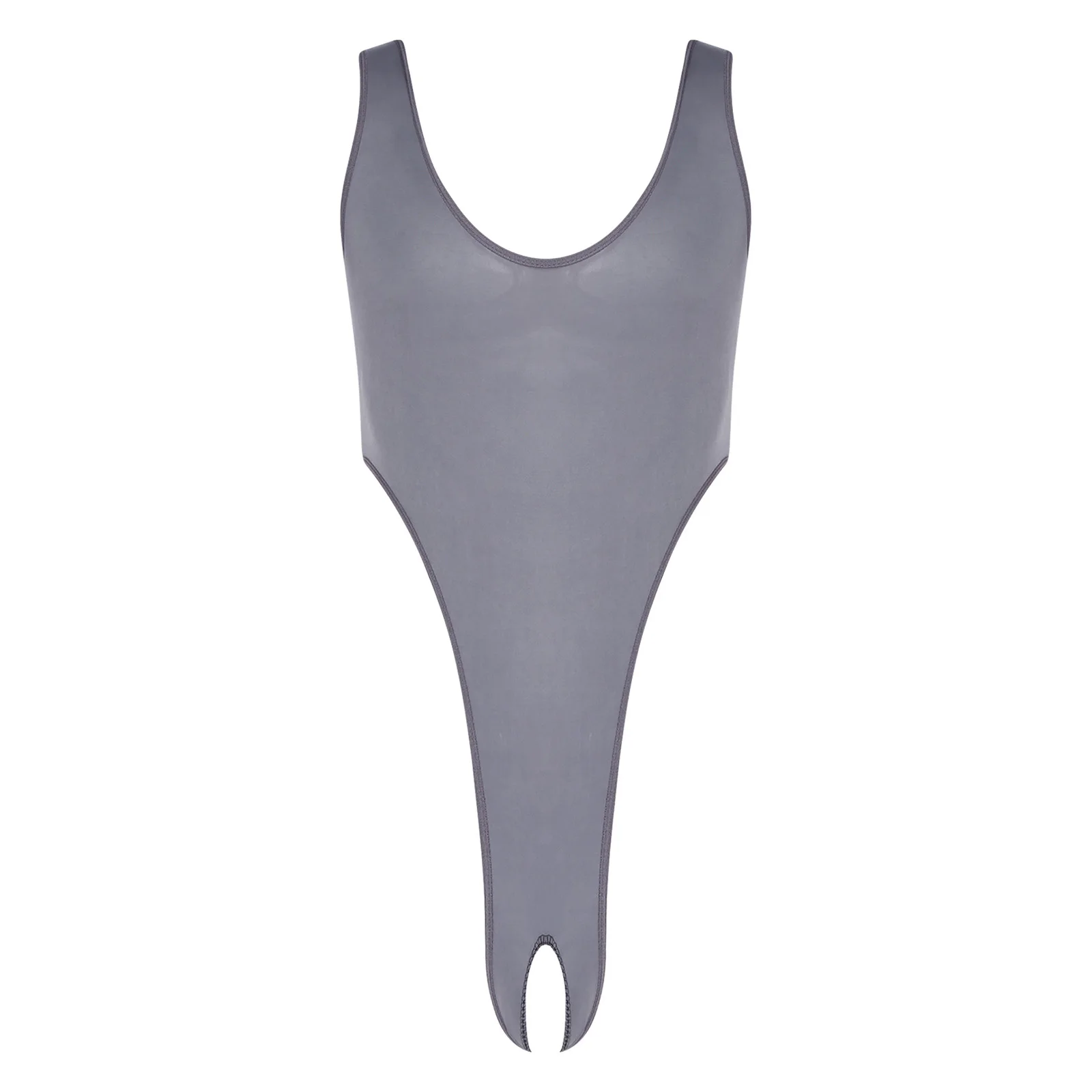 Mens Lingerie One-piece Backless Bodysuit Swimwear Cutout Crotch High-cutting Stretchy Leotard Jumpsuit Swimsuit Bathing Suit