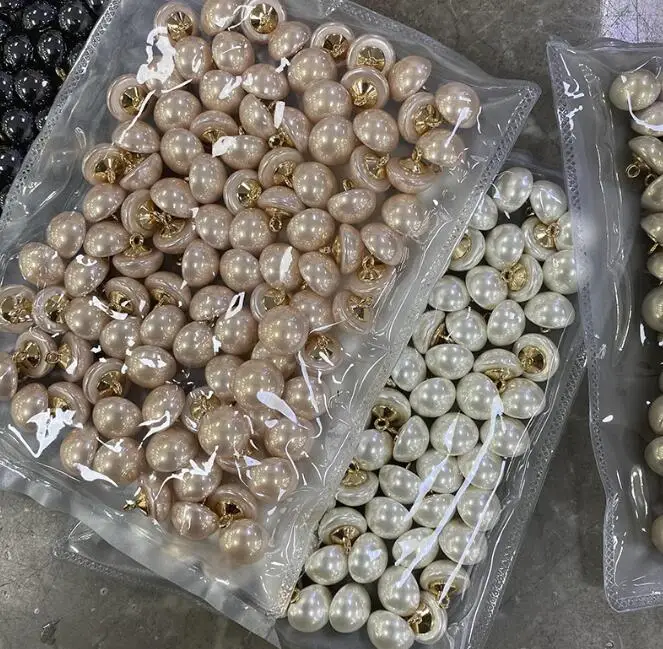 10pcs/LotSize:10/12mm Half round shape pearl metal Buttons fashion Button knitted cardigan Garment Accessories Sewing(SSA-4104)