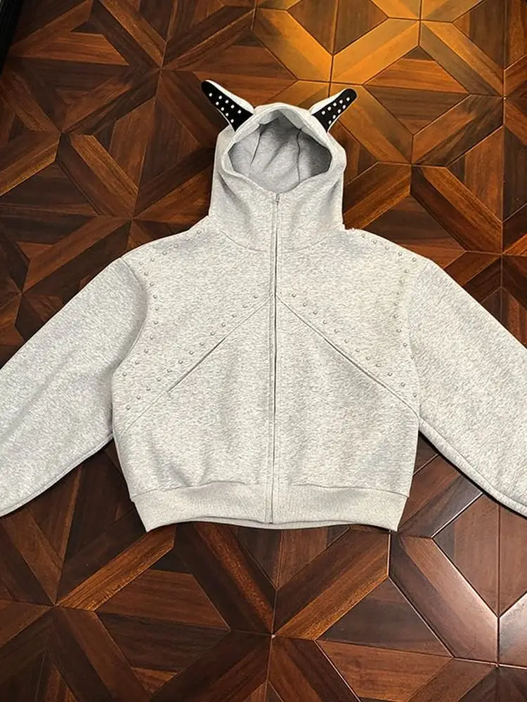 

Мужская толстовка Boxy ort, широкая толстовка с капюшоном для собак, повседневное удобное пальто из хлопка и полиэстера, осеннее модное элитное ощущение