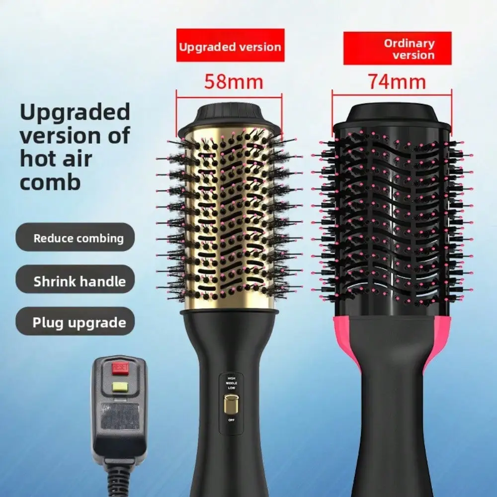 New 3-In-1 Hot Air Comb Roll Straight Dual-Purpose Negative Ion Blowing Comb Electric Blowing Quick Styling Hair Straightening Comb long-lasting volume 1 Set of Festival Gifts, Quick Heating, Ergonomic Handle, Hair and Beauty Tools, Travel Items view 2