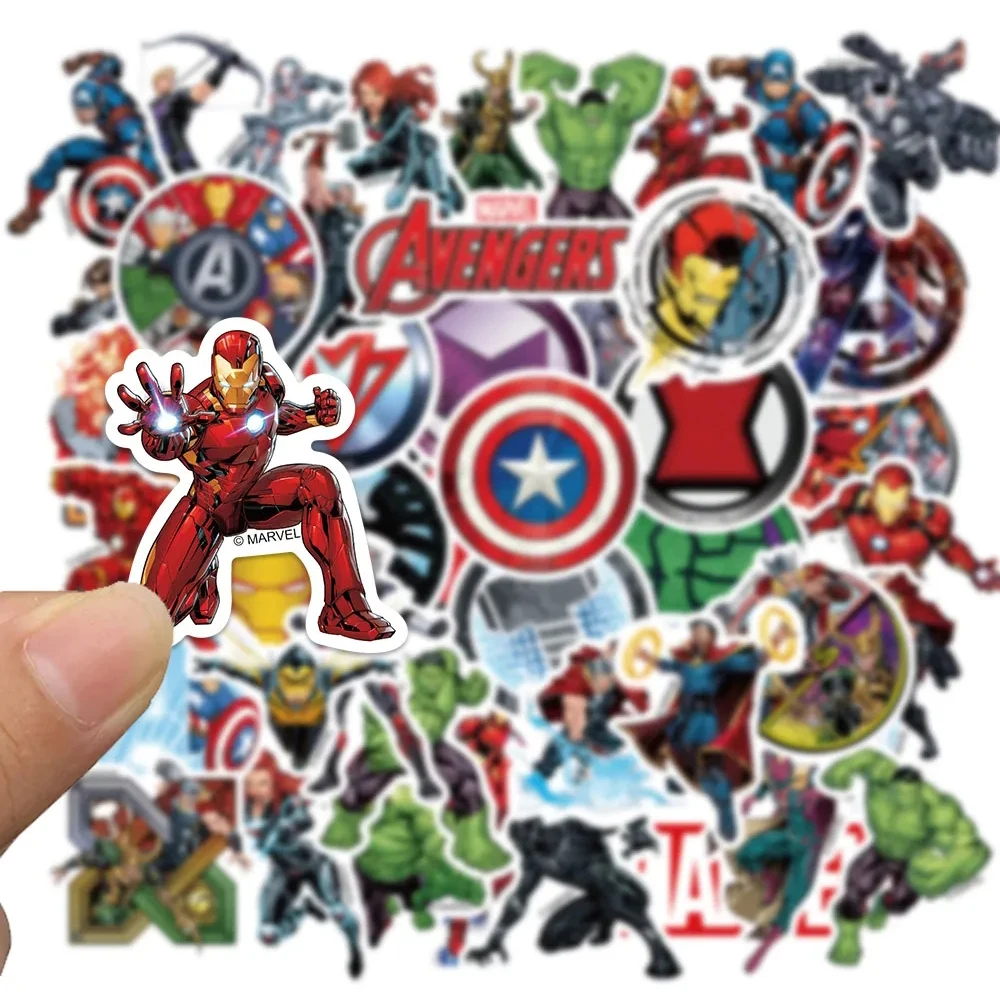 10/30/50/100pcs Marvel The Avengers Anime Cartoon Stickers Super Hero Decals DIY Laptop Phone Case Bike Cool Waterproof Sticker