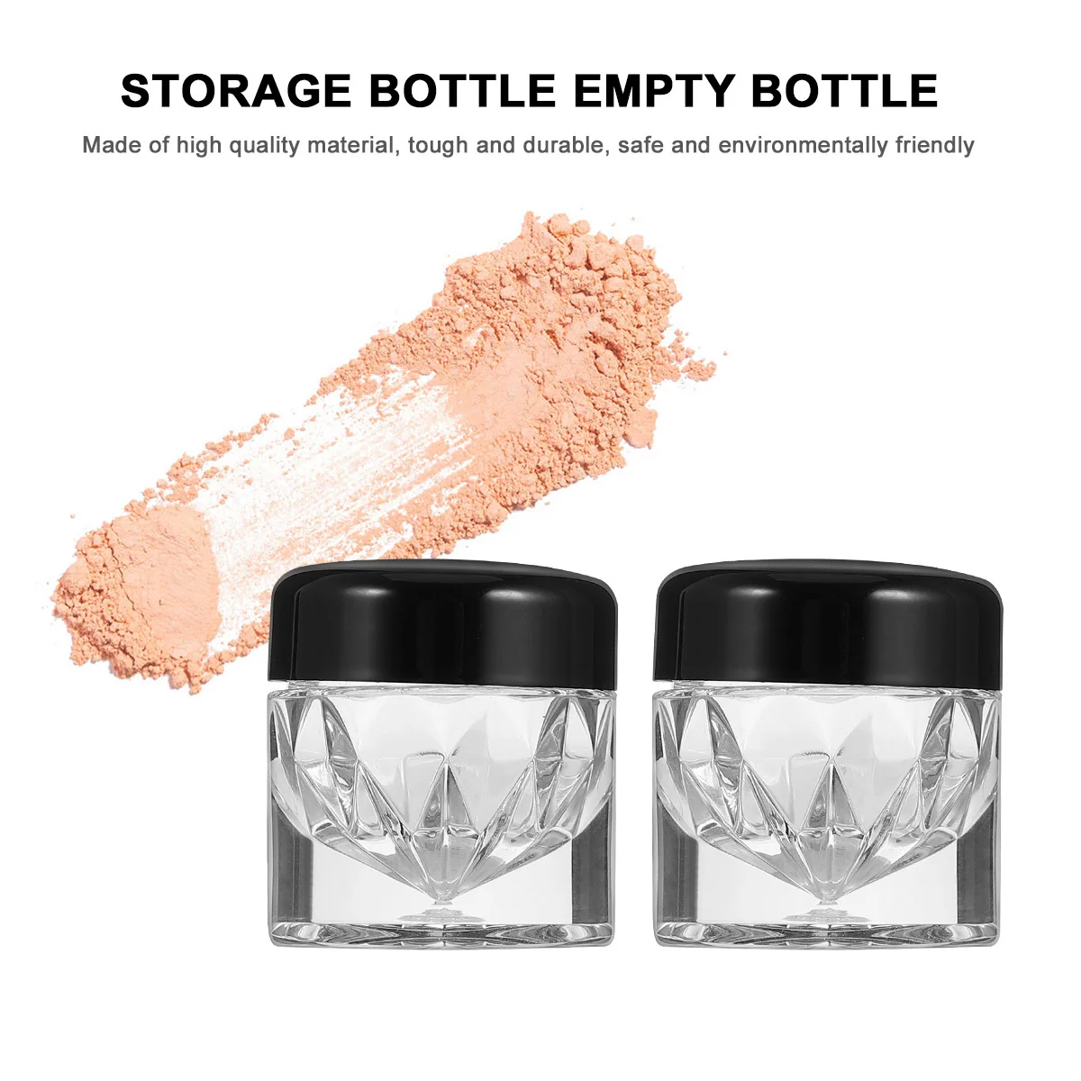 

10Pcs Loose Powder Storage Bottles Sub Packaging Refillable Empty Concealer Containers Lightweight Travel Holder