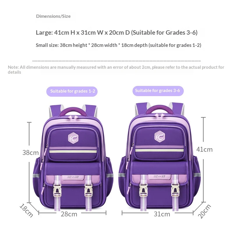New student backpack, large capacity, cute for both girls and boys, lightweight and comfortable, designed to reduce the burden
