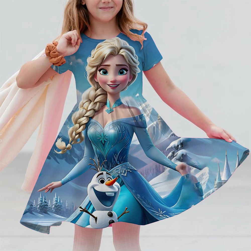 

Elsa Costume for Girl Birthday Party Blue Long Sleeve Carnival Clothing Kids Princess Dress for Girls dress for kids girl