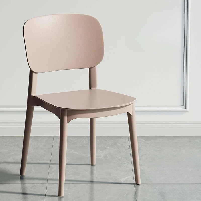

Thickened Plastic Modern Simple Backrest Stool Home Commercial Restaurant Bedroom Office Nordic Comfort Dining Chairs Furniture
